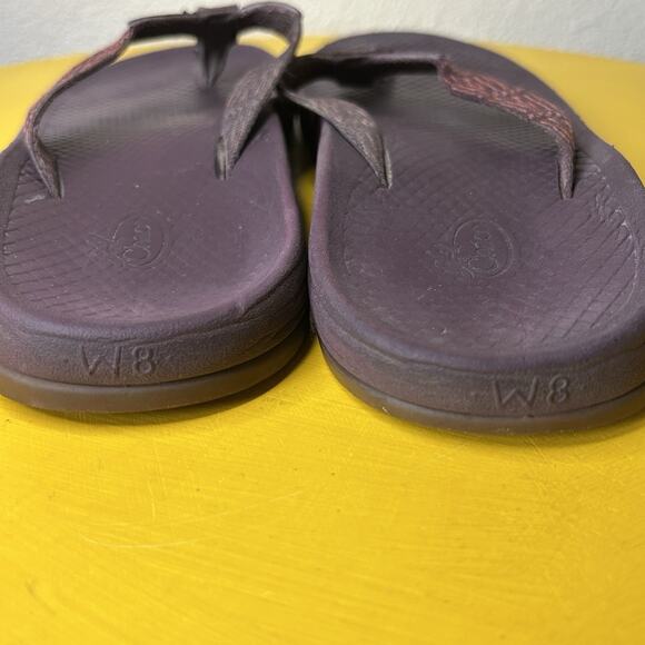 Chaco Open Toe Thong Sandals Size 8 Purple Outdoor Beach Flat Flip Flop Slides - Picture 9 of 9